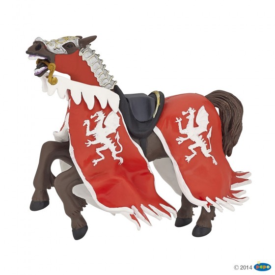 Figurine Cheval du Roi au Dragon rouge