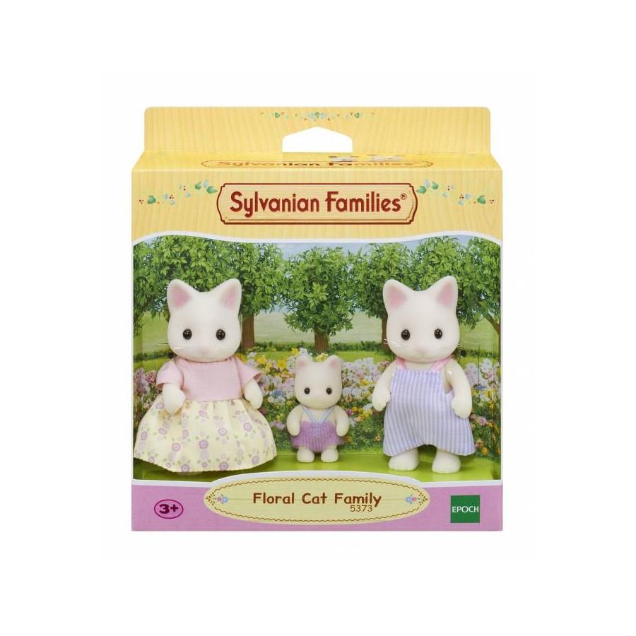 La Famille Chat Blanc Sylvanian Floral Cat Family