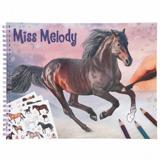 Miss melody album à colorier horse
