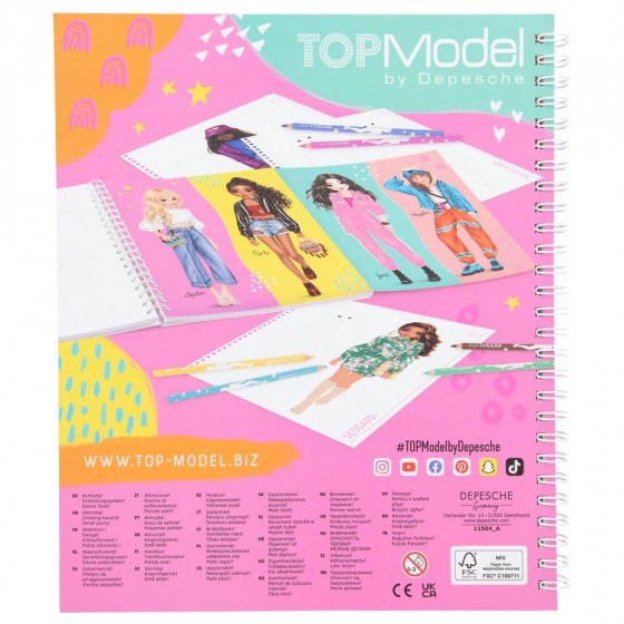 Topmodel album à colorier create your top model