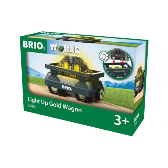Wagon lumineux chargé d'or BRIO