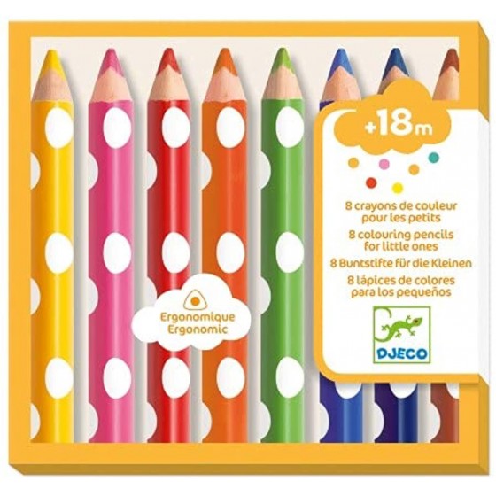 8 crayons de couleurs pour...