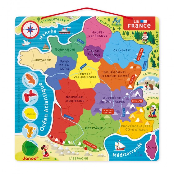 Puzzle magnétique carte de France