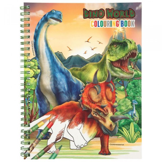 Album À Colorier Dino World Avec Crayons