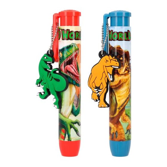 DINO WORLD GOMME CRAYON POUSSOIR