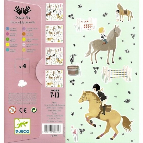 160 stickers - chevaux