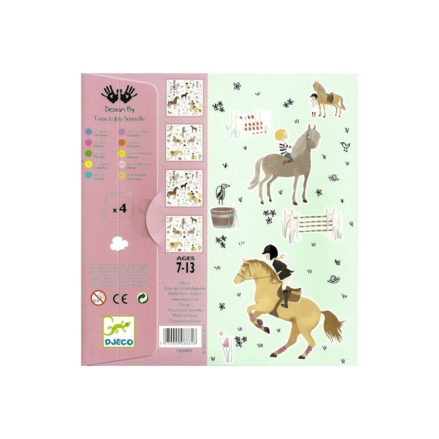 160 stickers - chevaux