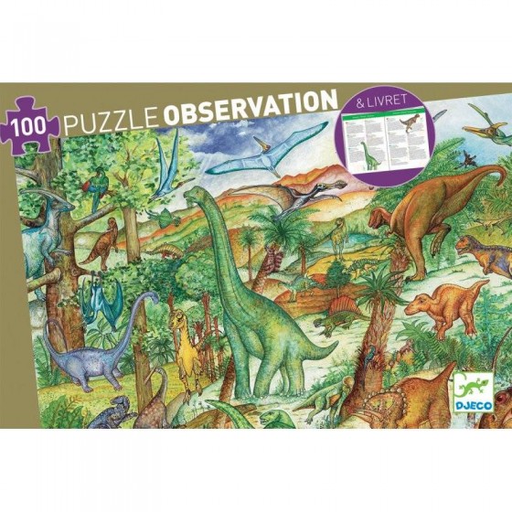 Puzzle Dinosaures 100 pièces + livret