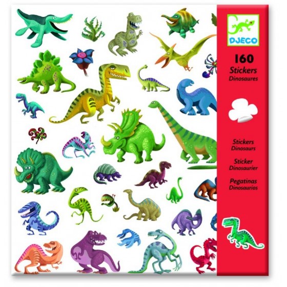 160 stickers dinosaures djeco