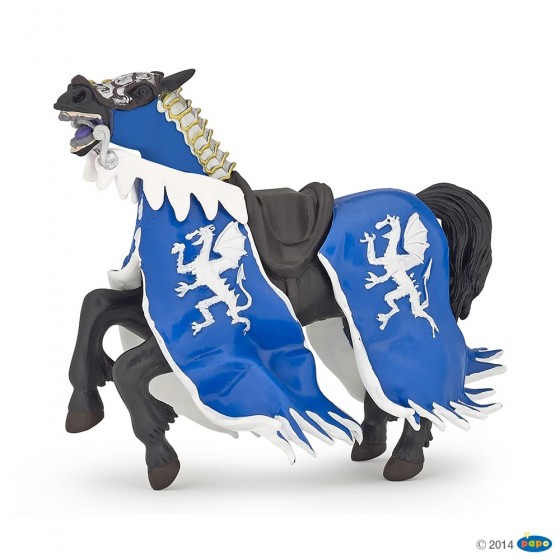 Papo Figurine Cheval duRoi au Dragon bleu