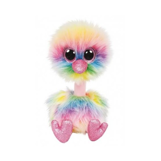 Peluche Ty Beanie Boos Asha L Autruche Medium Peluche Gros Yeux