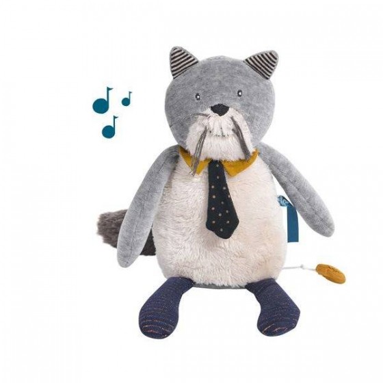 Chat musical les moustaches Moulin Roty